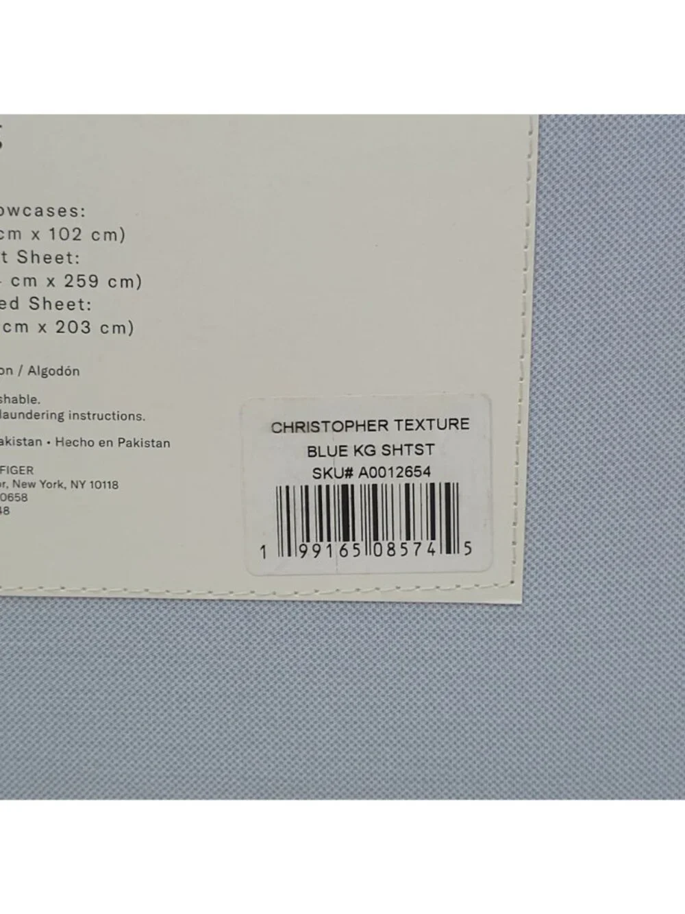 Tommy Hilfiger 100% Cotton Percale King Sheet Set In Blue